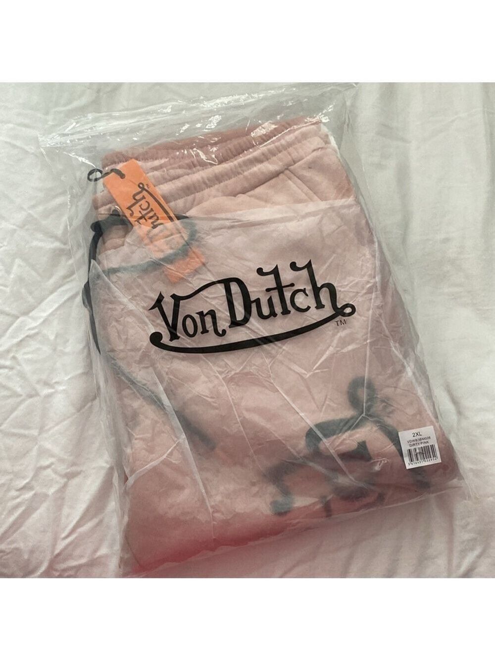 NWT Von Dutch 2XL dirty pink jogger sweat pants